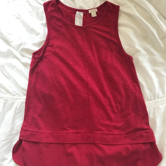 J. Crew Factory Drapey Tank Top with Silky Hem - Picture 2 of 9